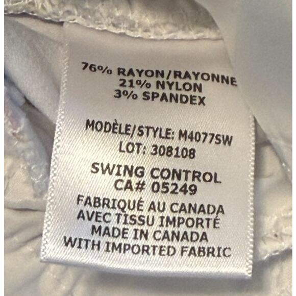 Swing Golf Control Ankle Pant Women 8 White Neon Plaid Stretch Outdoor Masters - Picture 9 of 11